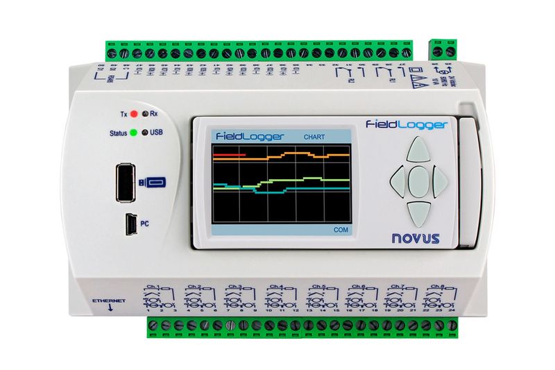 Многоканален универсален логер на данни FieldLogger на NOVUS
